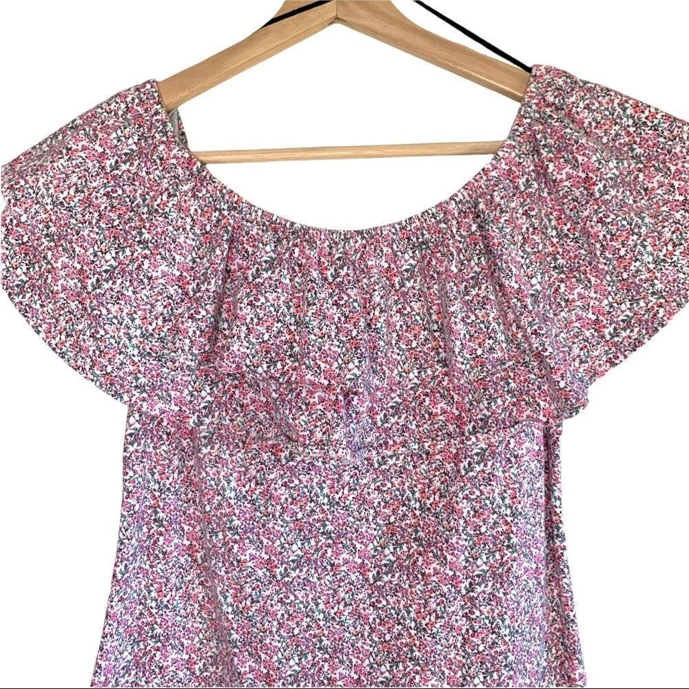 H&M Mini Floral Ruffled Top Body Con Dress - Picture 2 of 9